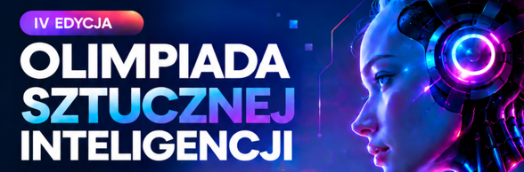 Plakat 4 edycji Olimpiady Sztucznej Inteligencji