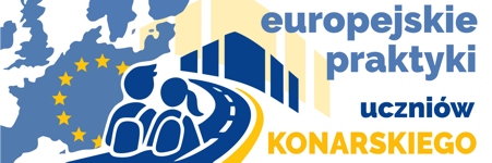 logo projektu Europejskie praktyki uczniów Konarskiego drogą do sukcesu zawodowego